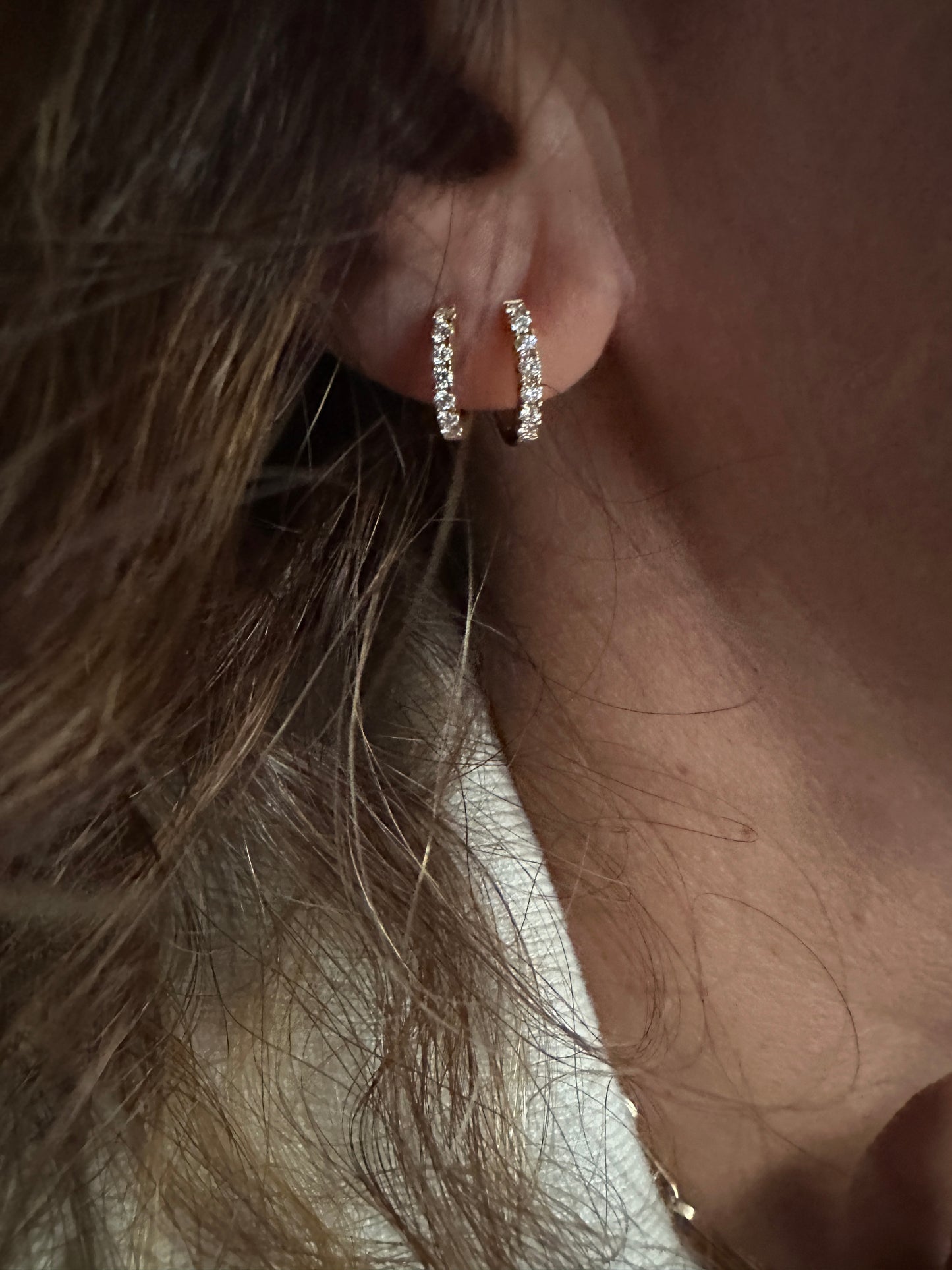 Per Sempre - Forever Diamond Huggies in 18kt Yellow Gold