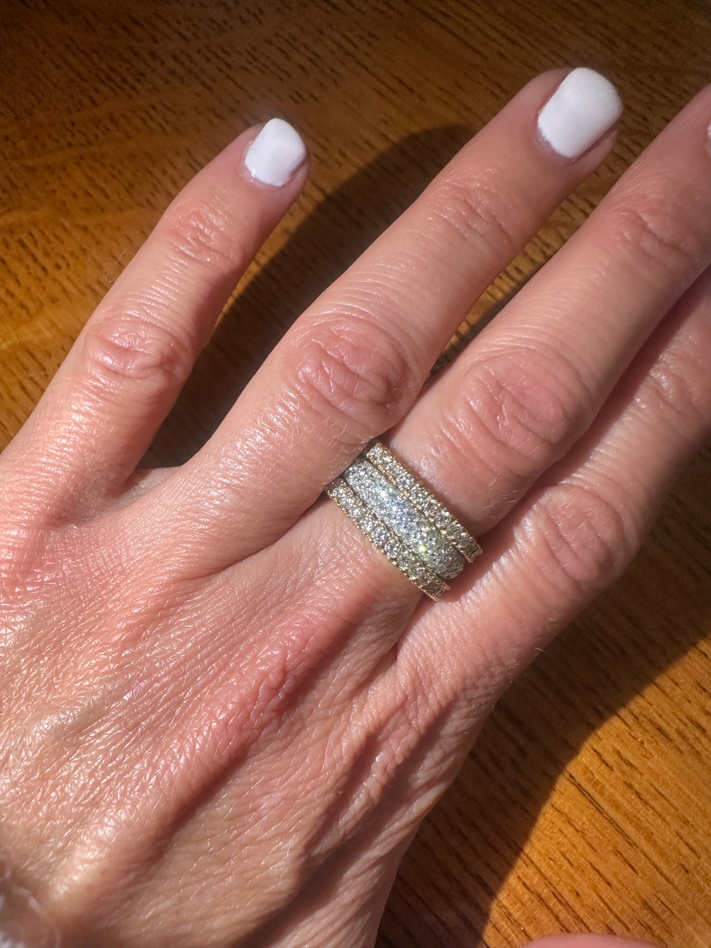 Eve - 18kt White Gold Diamond Soft Dome Pave Ring