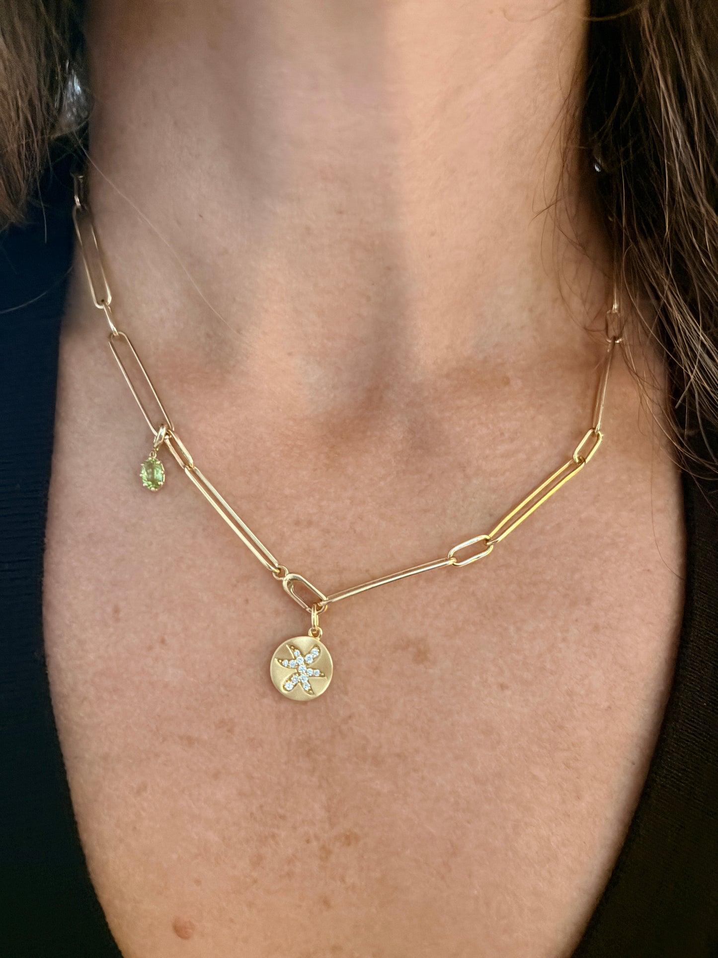 Peridot Petite - 14k Peridot Charm