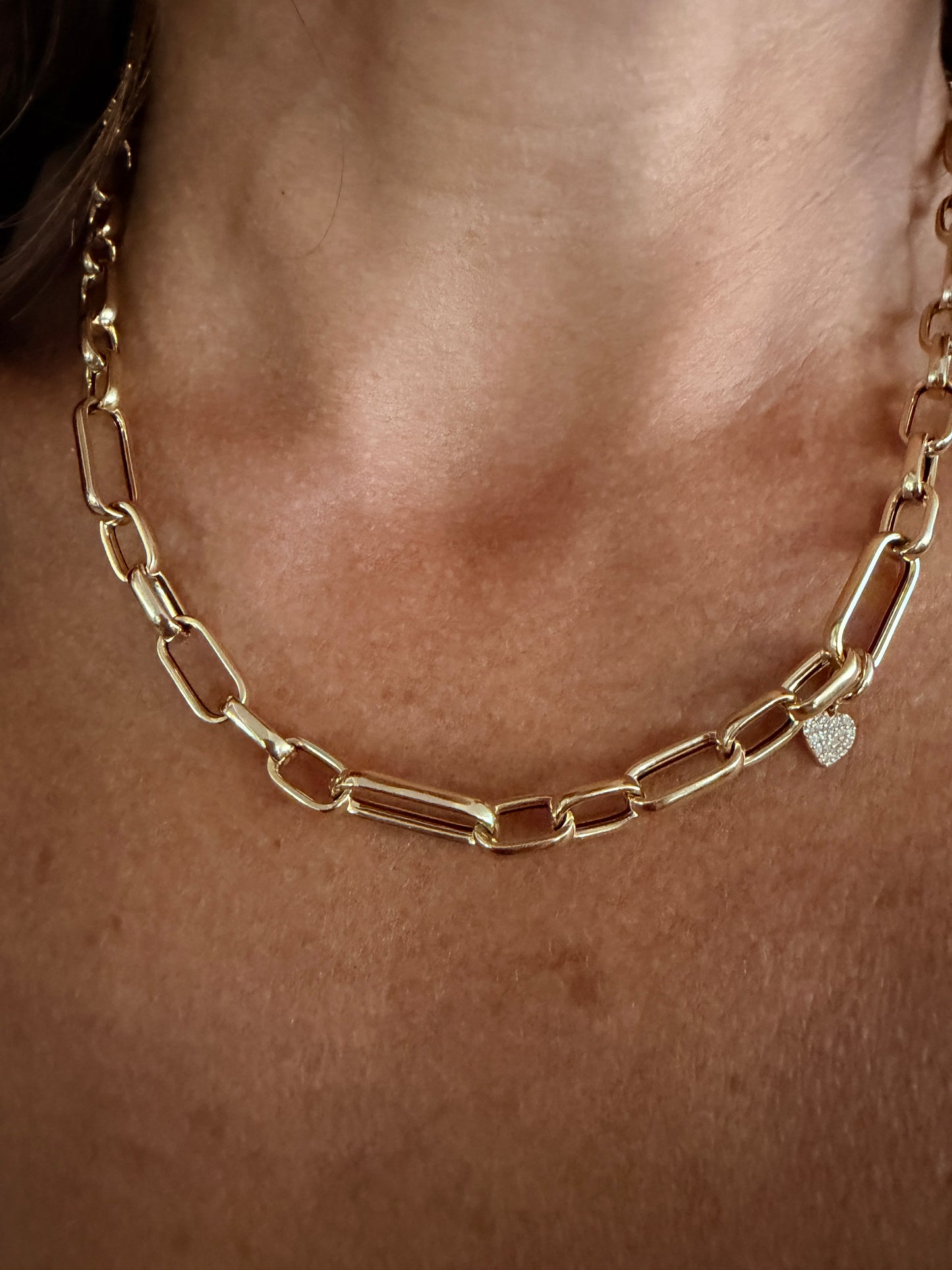 Electra - 18kt Yellow Gold Essential Paper Clip Chain