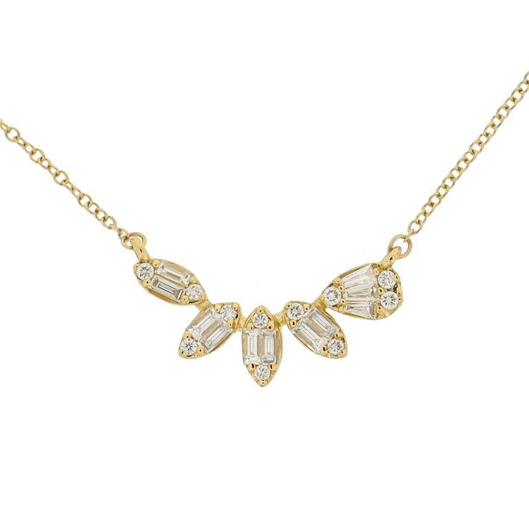 La Lune - 18kt Yellow Gold Small Arc Diamond Necklace