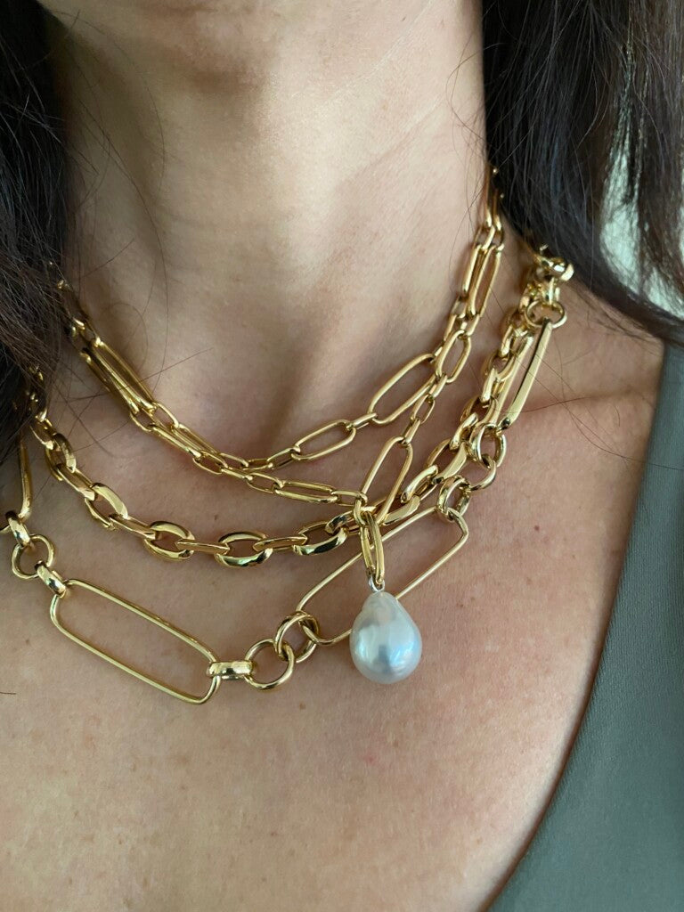 Lynx Xia - 18k Rose Gold Chain Link Necklace