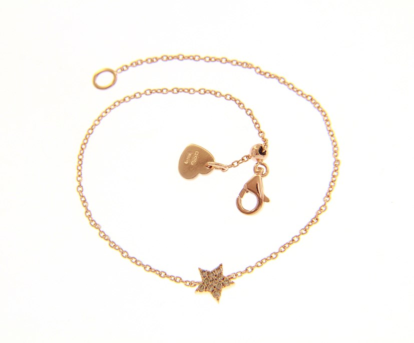 Star Bracelet in Rose Gold with Cognac Diamonds