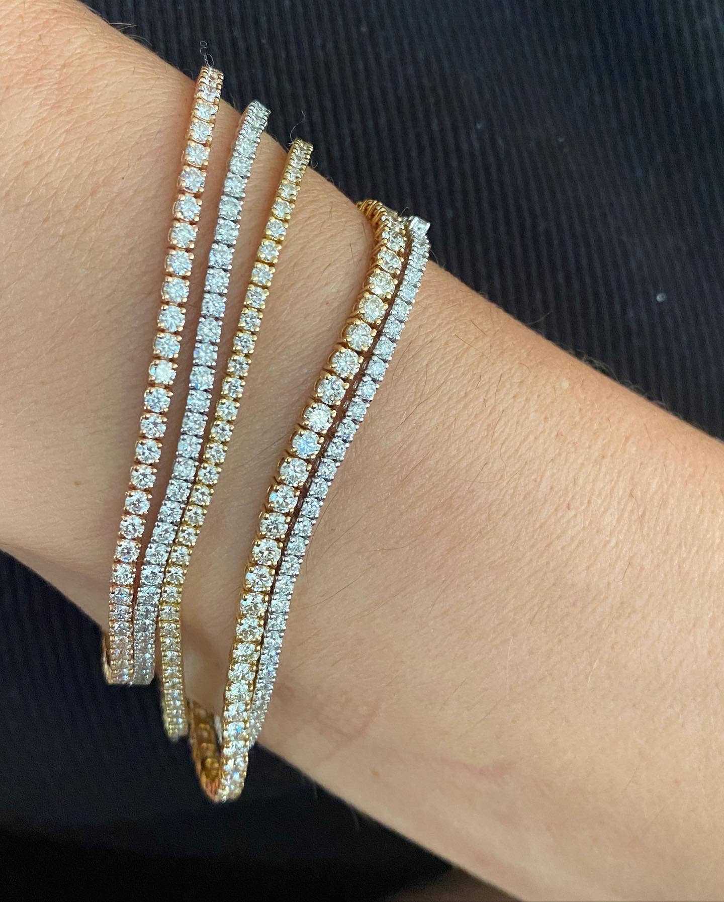 Milano - 18kt White Gold Diamond Tennis Bracelet with 2.92