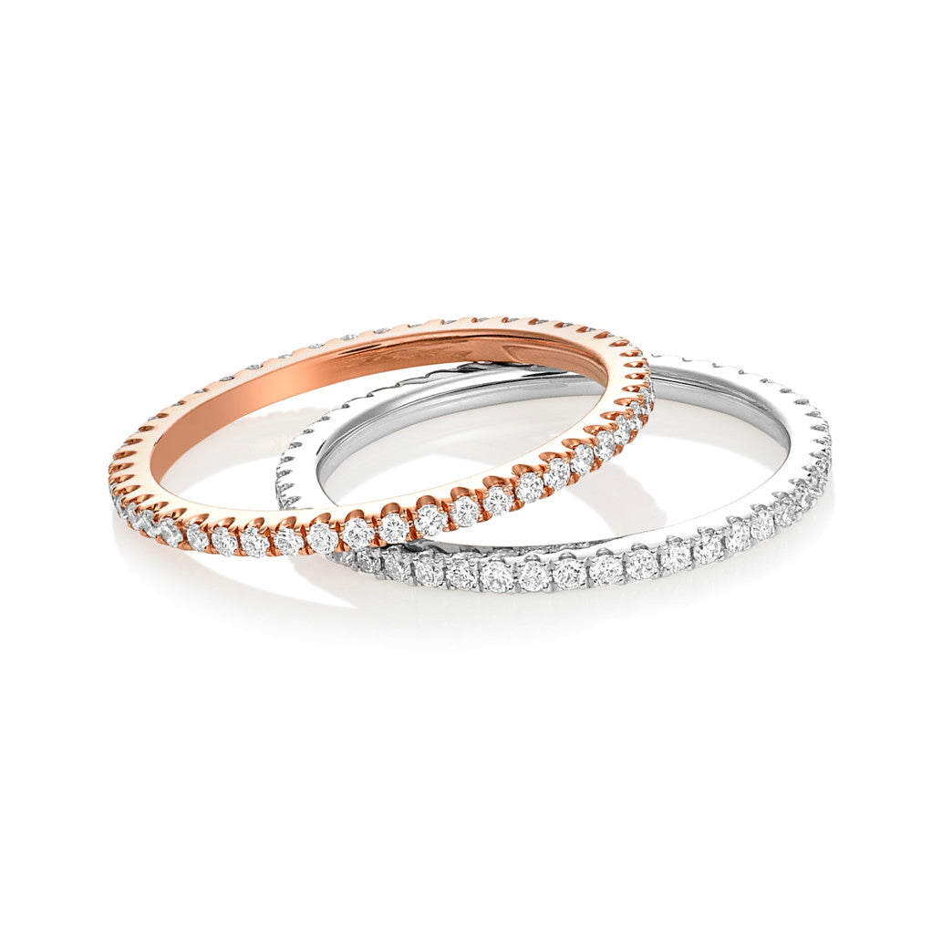 Bella Midi - 18ct Rose Gold Diamond Eternity Full Band