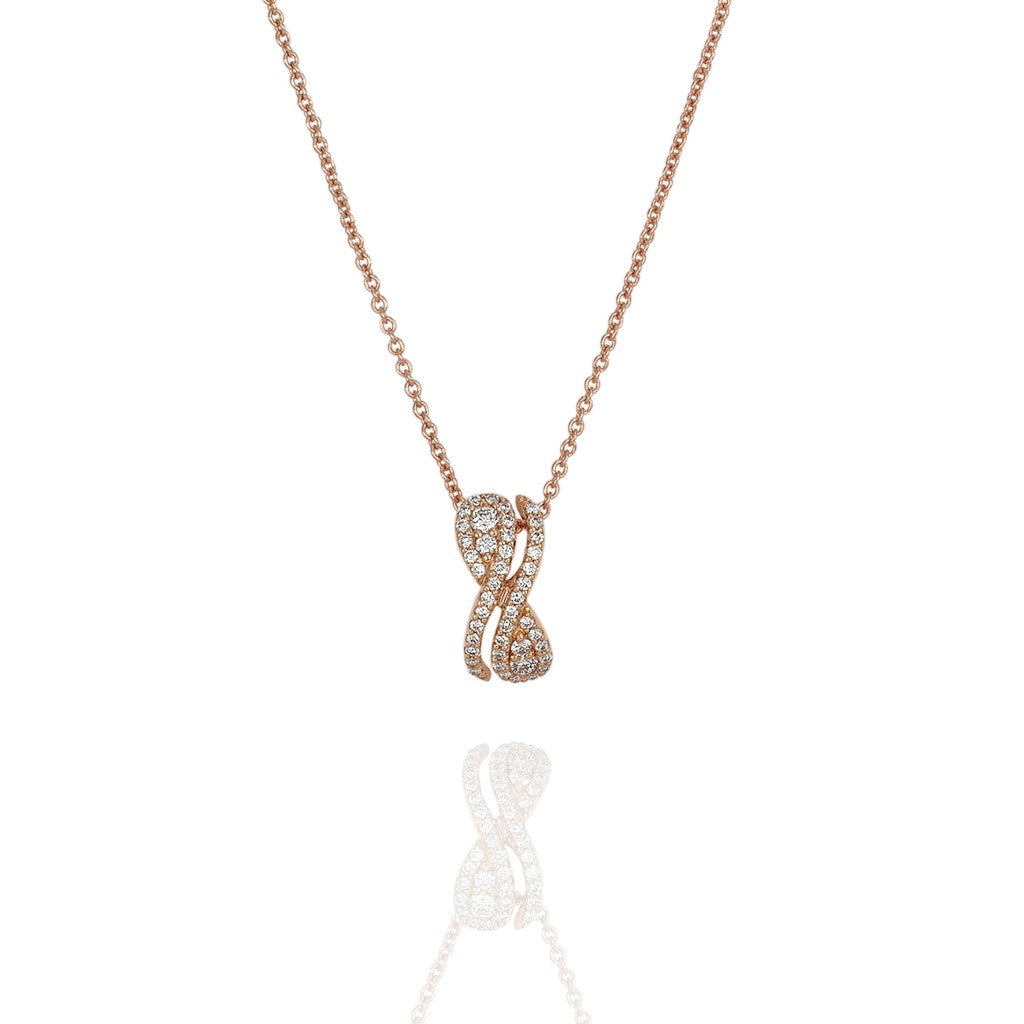 Amore - 18ct White Gold Infinity Pendant with Diamonds on Chain