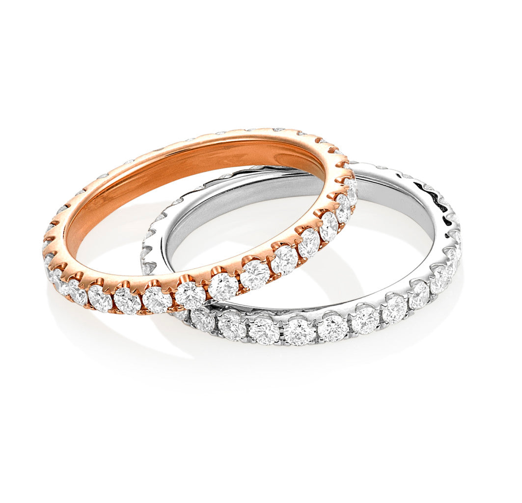 Bella Maxi- 18ct Rose Gold Diamond Eternity Full Band