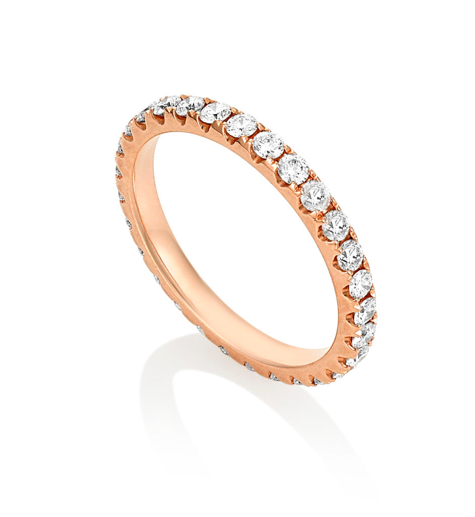 Bella Maxi- 18ct Rose Gold Diamond Eternity Full Band