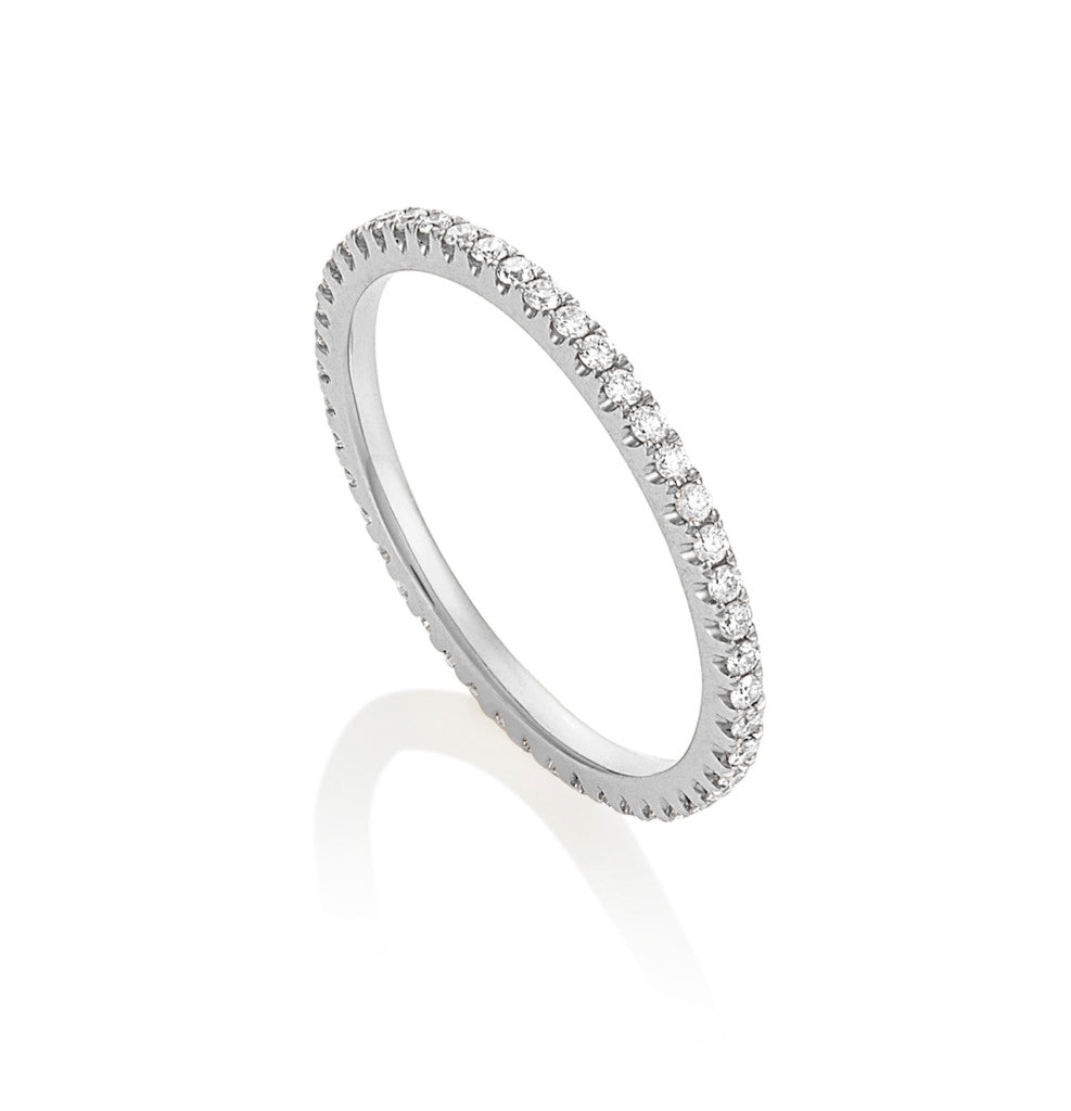 Bella Midi - 18ct White Gold Diamond Eternity Full Band