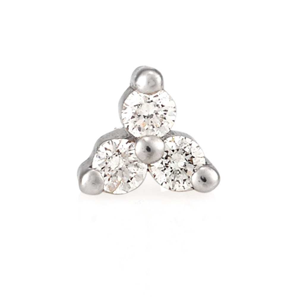 18kt White Gold Petite Starlet Diamond Triangle