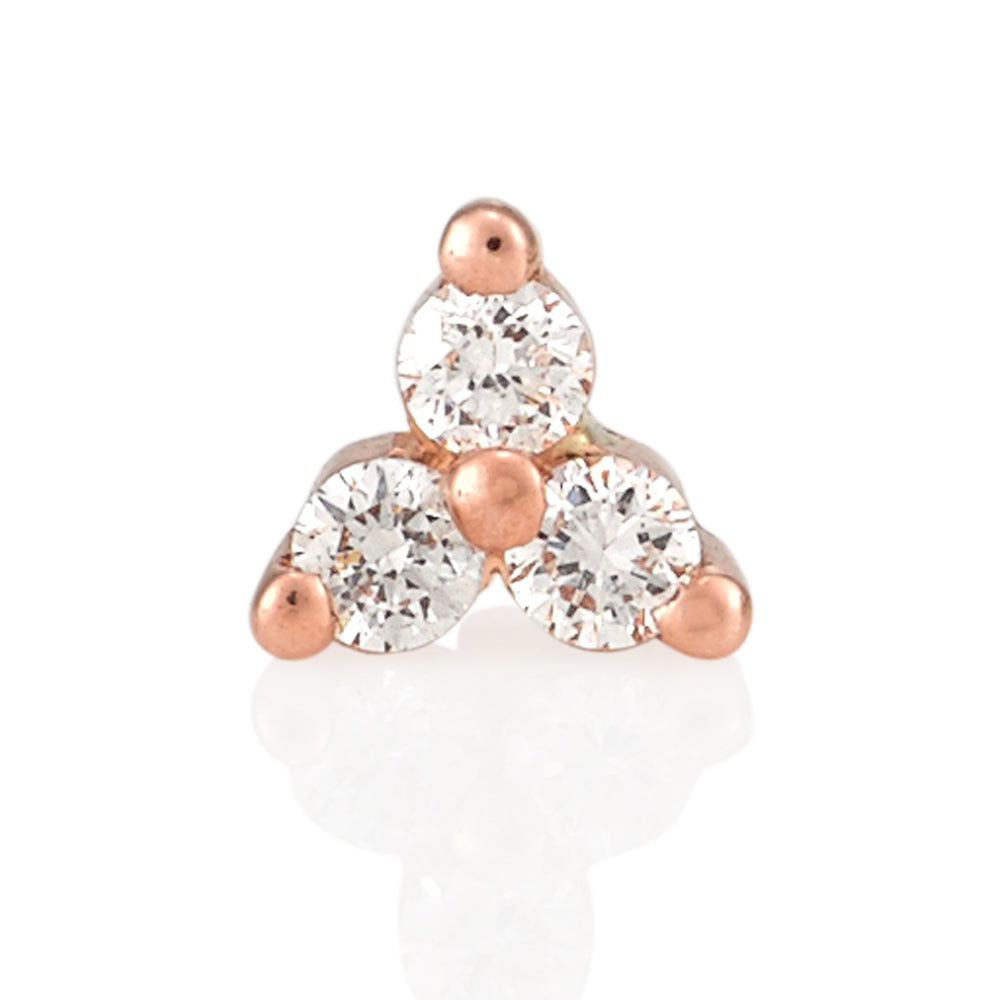 18kt Rose Gold Petite Starlet Diamond Triangle