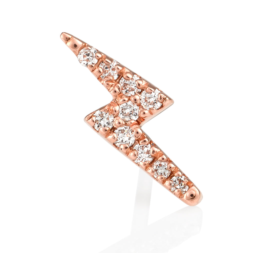 18kt Rose Gold Flash with Diamonds