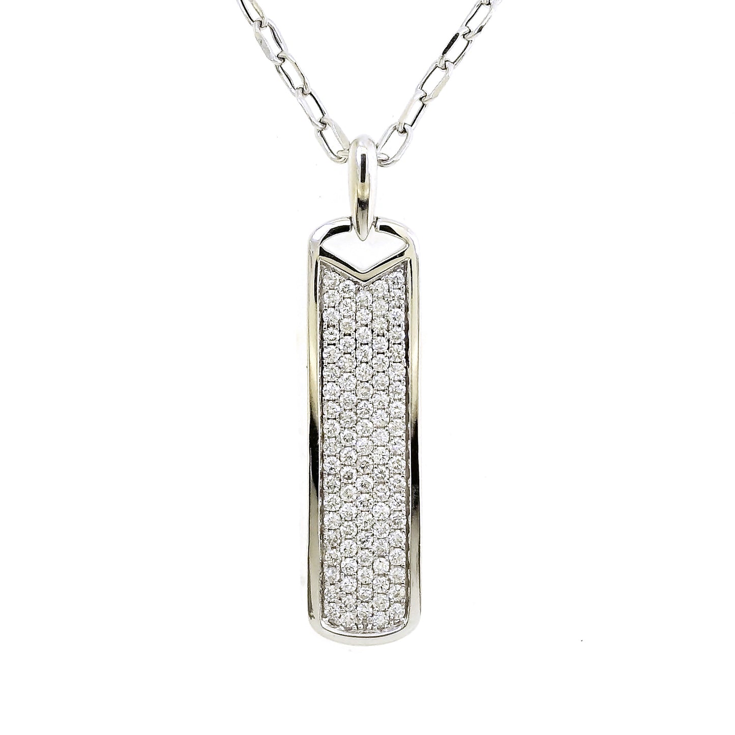 Matteo - 18kt White Gold Diamond Filled Pendant