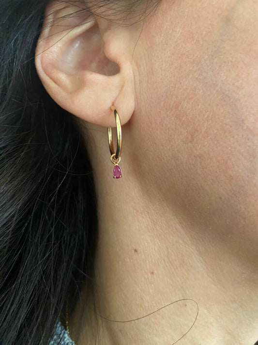 Pink Perfection - 18kt Rose Gold Pink Pear Shape Sapphire Drops
