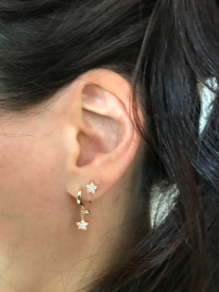 Match Me If You Can Rose Gold Star Earrings