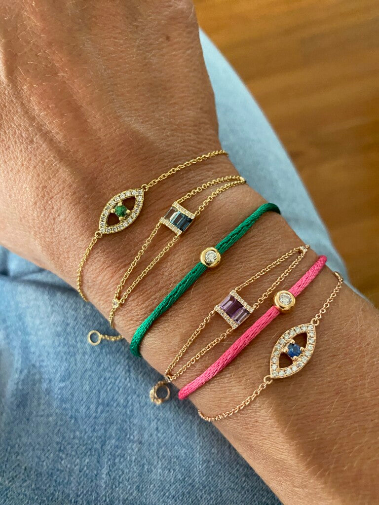 Pastel - 18kt Rose Gold Bracelet with Amethyst and Diamonds