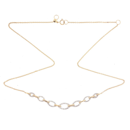 Anchor- 18kt Yellow Gold Diamond Link Necklace