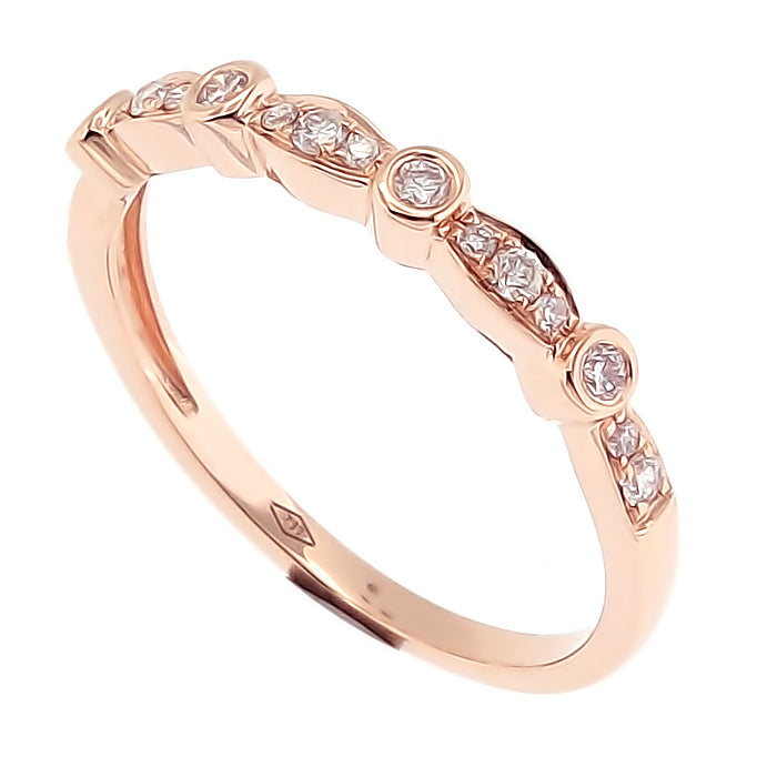 Bari - 18K Rose Gold Tiara Collectors Stack Ring