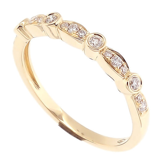 Bari - 18K Yellow Gold Tiara Collectors Stack Ring