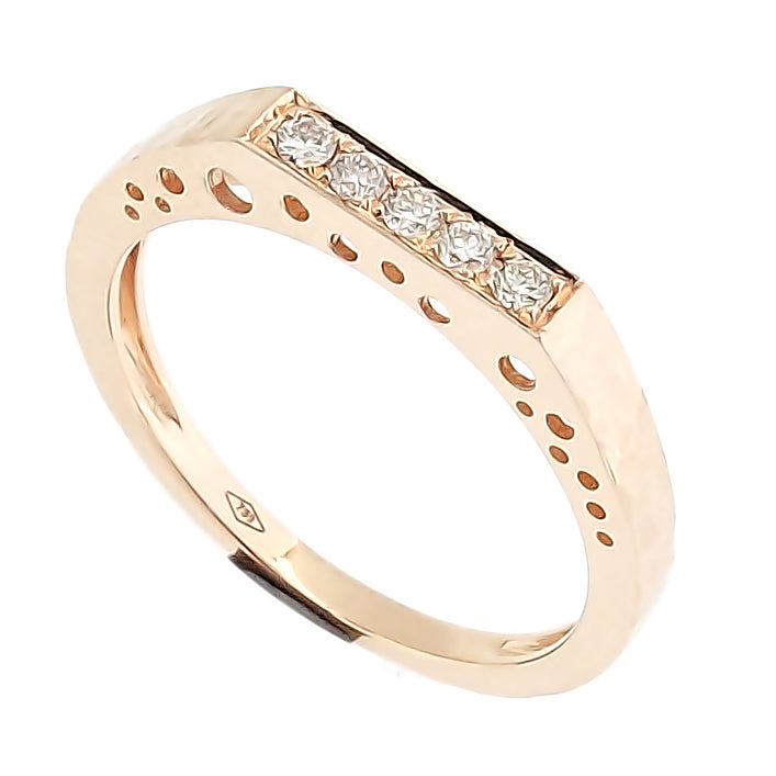 Bari - 18K Rose Gold Diamond Baguette Collectors Ring