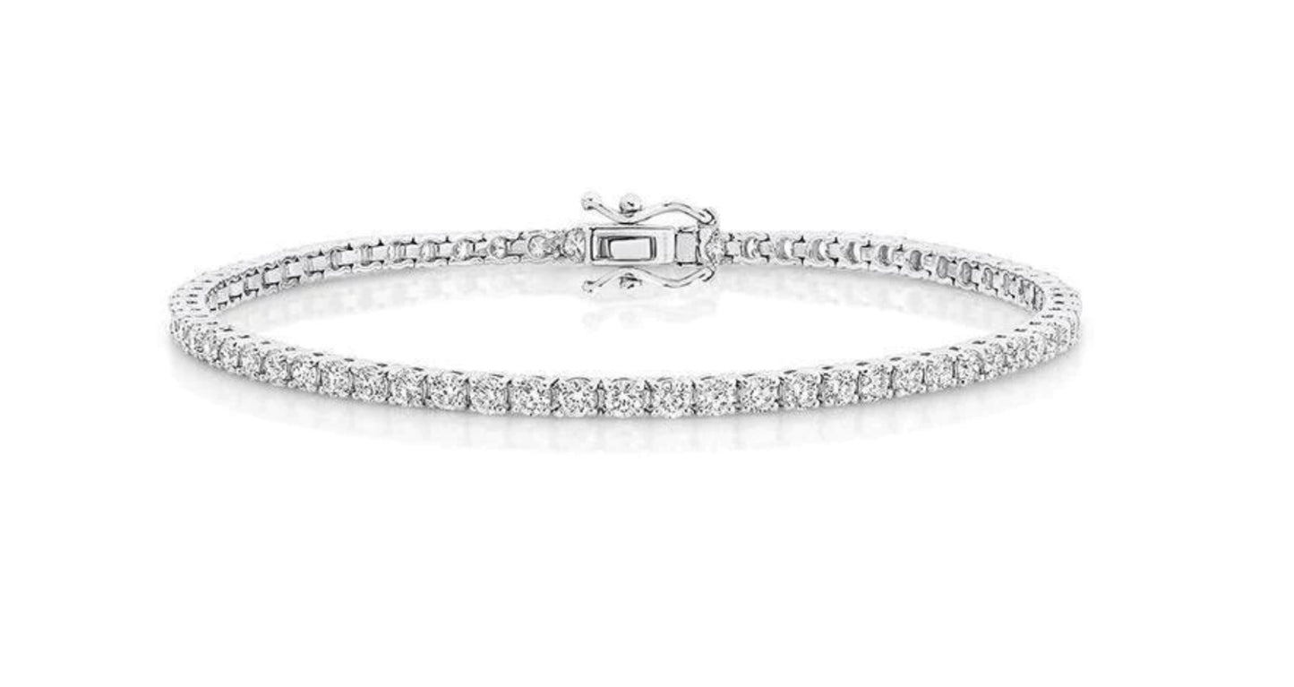 Milano - 18K Yellow Gold Diamond Tennis Bracelet 3cts