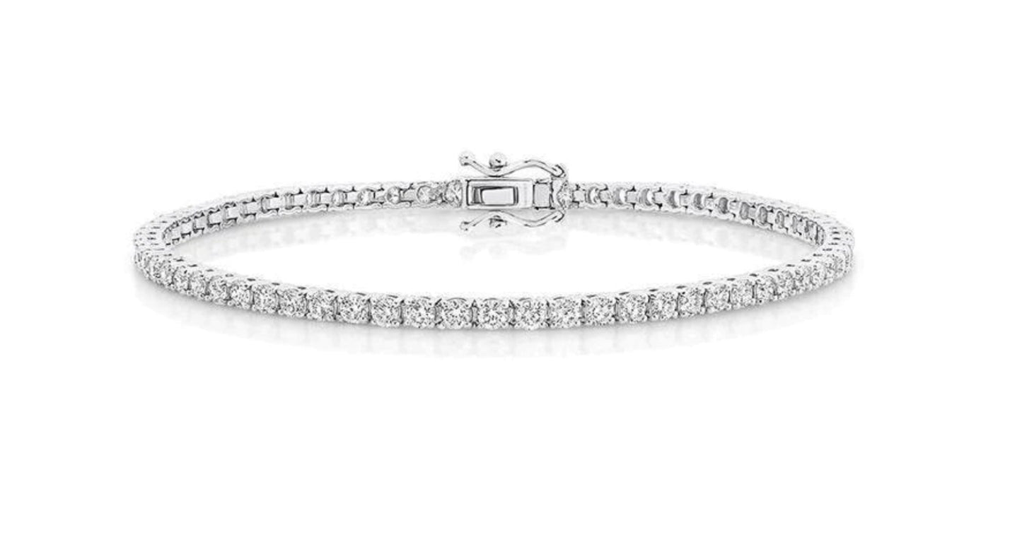 Milano - 18K Rose Gold Diamond Tennis Bracelet 3cts