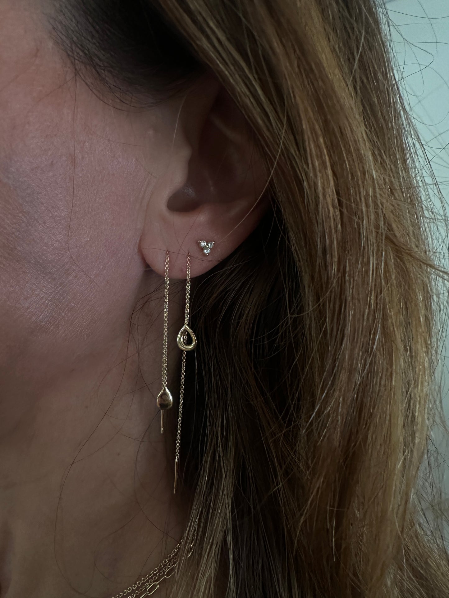 Threader Drop - 18kt Yellow Gold Thread Earrings