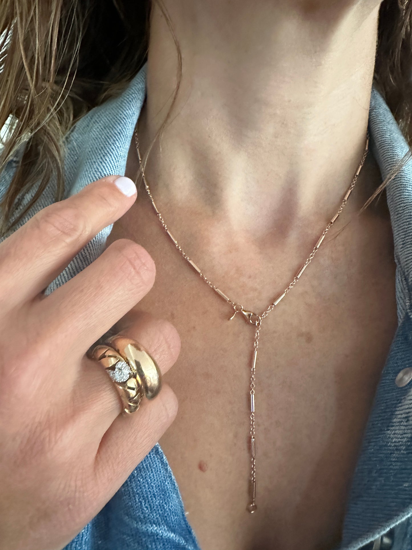 Tube Chain - 18kt Rose Gold Necklace