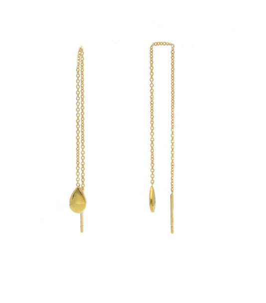 Threader Drop - 18kt Yellow Gold Thread Earrings