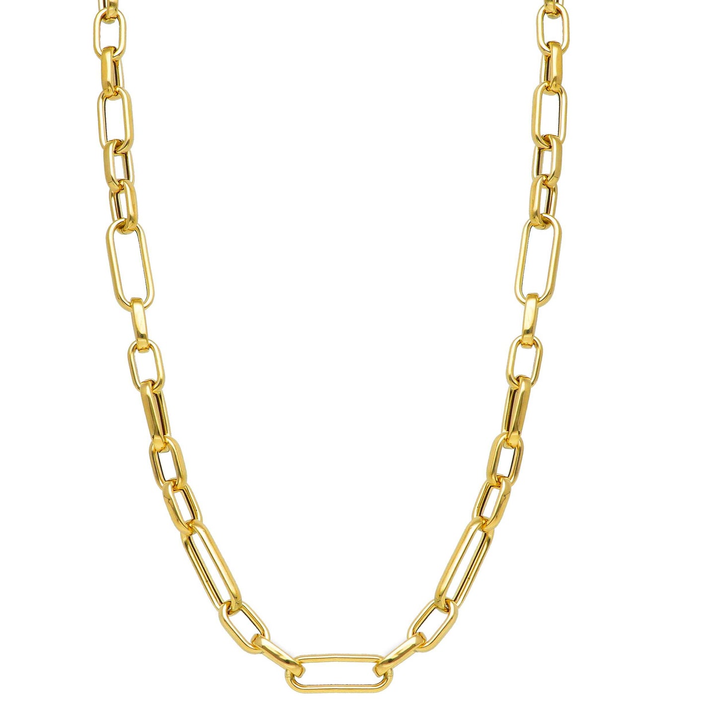 Electra - 18kt Yellow Gold Essential Paper Clip Chain