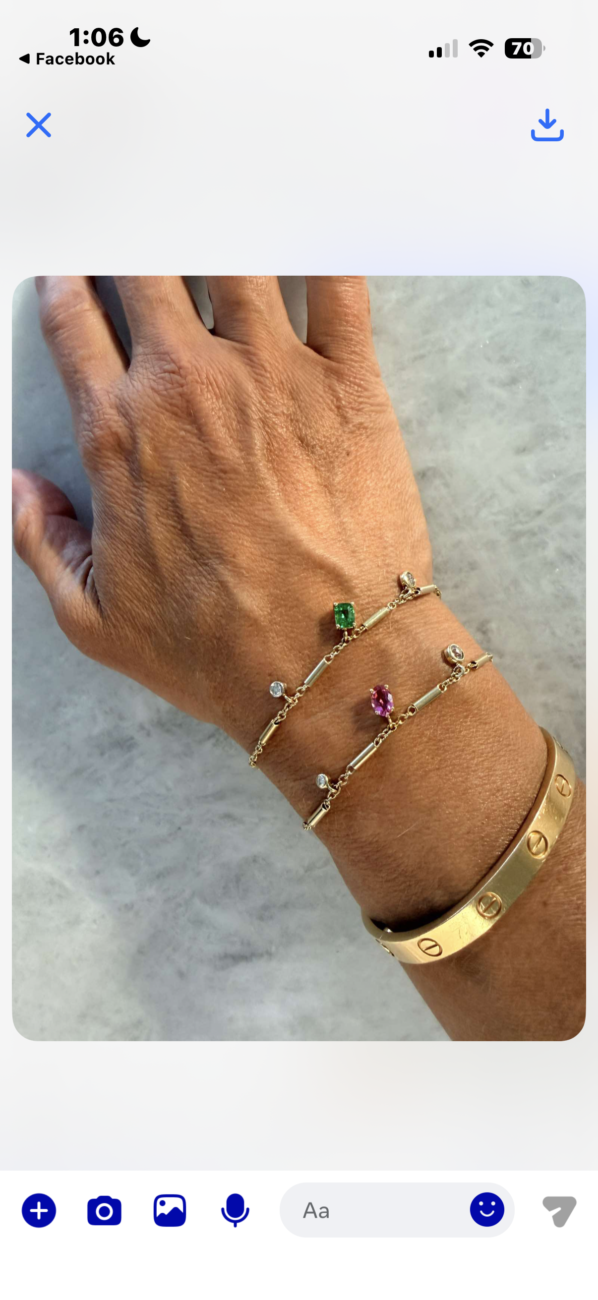 Miami - 18kt Yellow Gold Diamond Link Bracelet with Pink Tourmaline and Diamonds