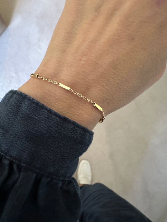 Ellipse - 18kt Yellow Gold Tube Bracelet