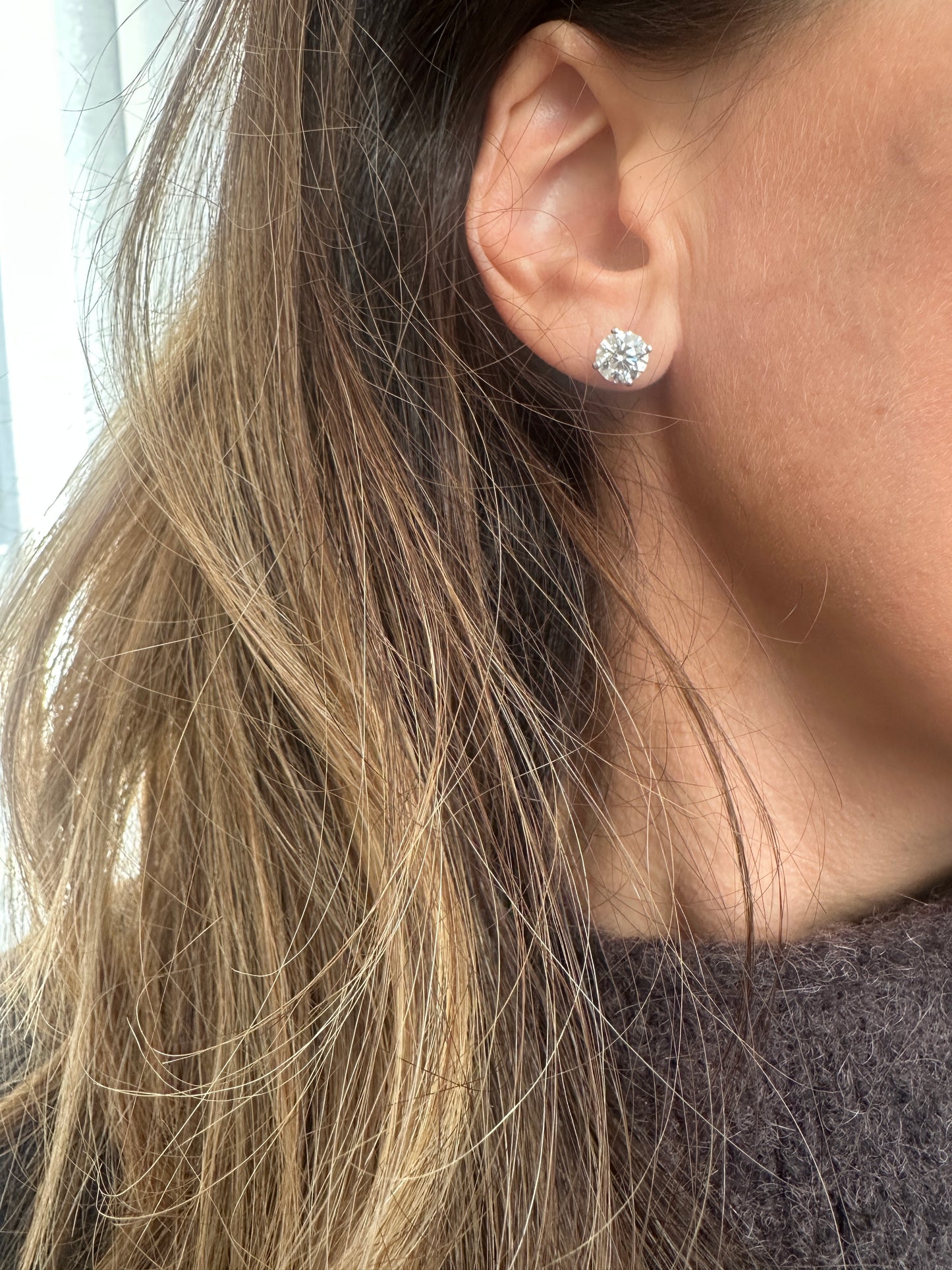 Elira - 18kt White Gold 1.5 Carat Lab Diamond Studs