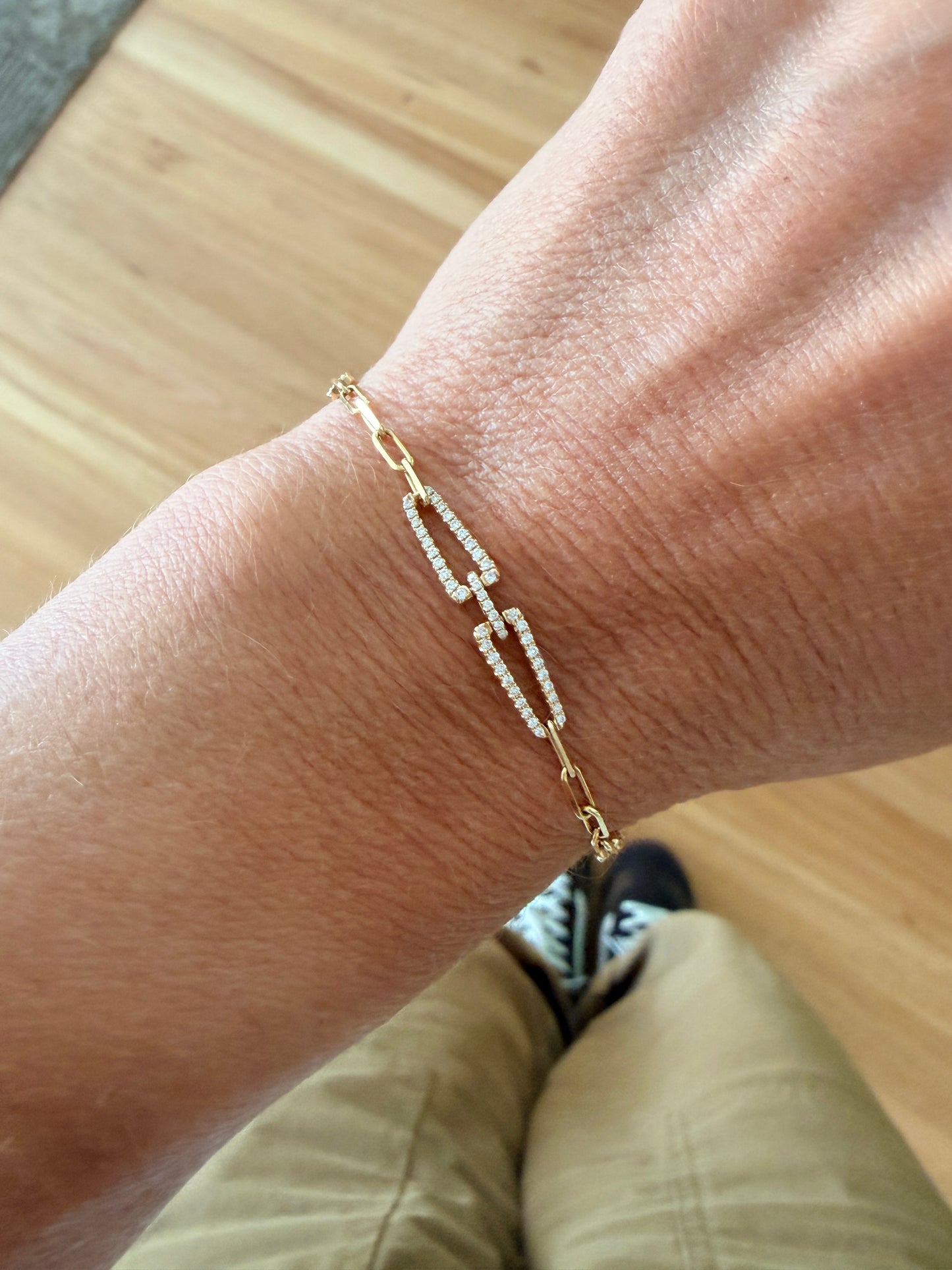 Miami - 18kt Yellow Gold Diamond Link Bracelet