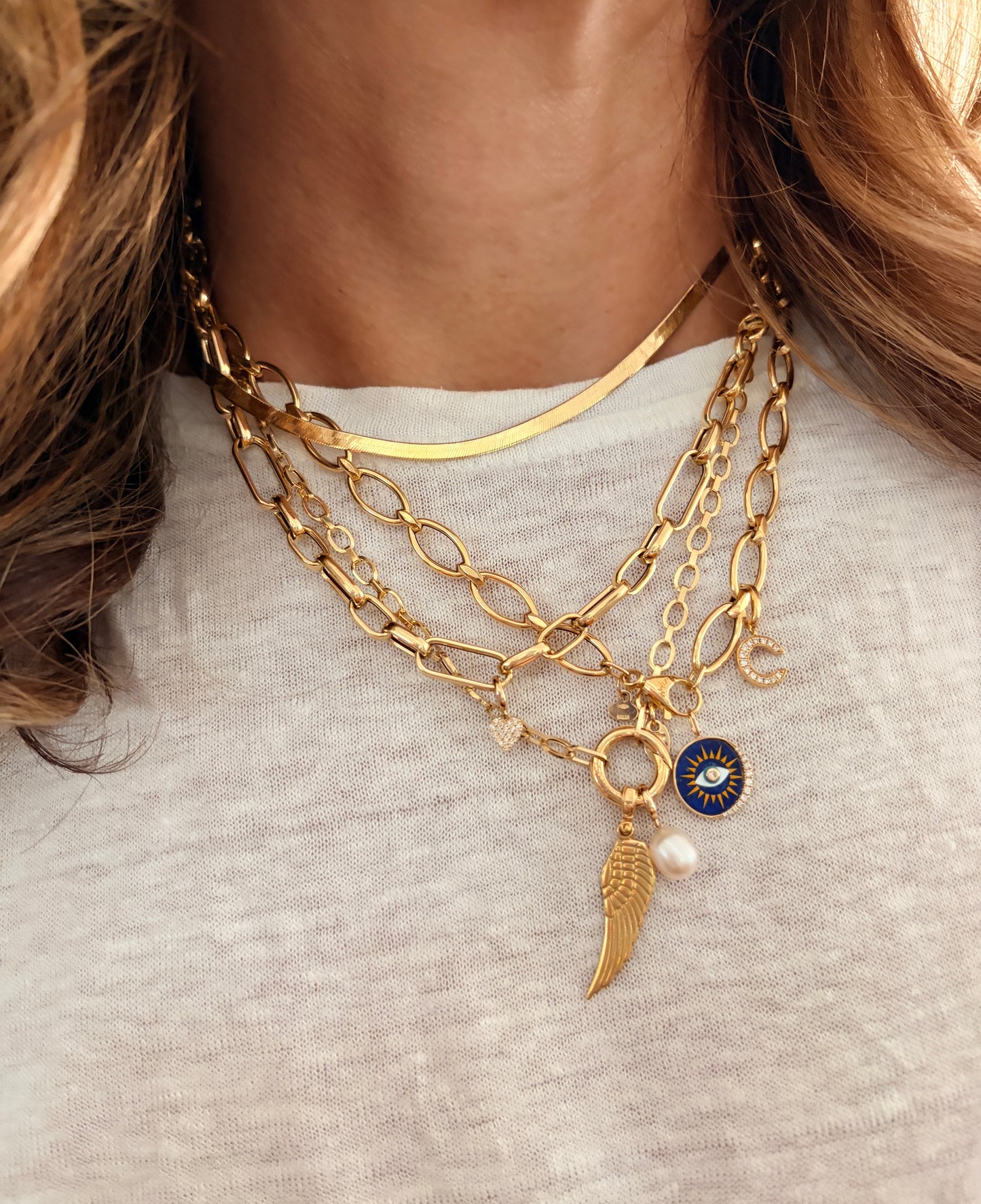 Electra - 18kt Yellow Gold Essential Paper Clip Chain
