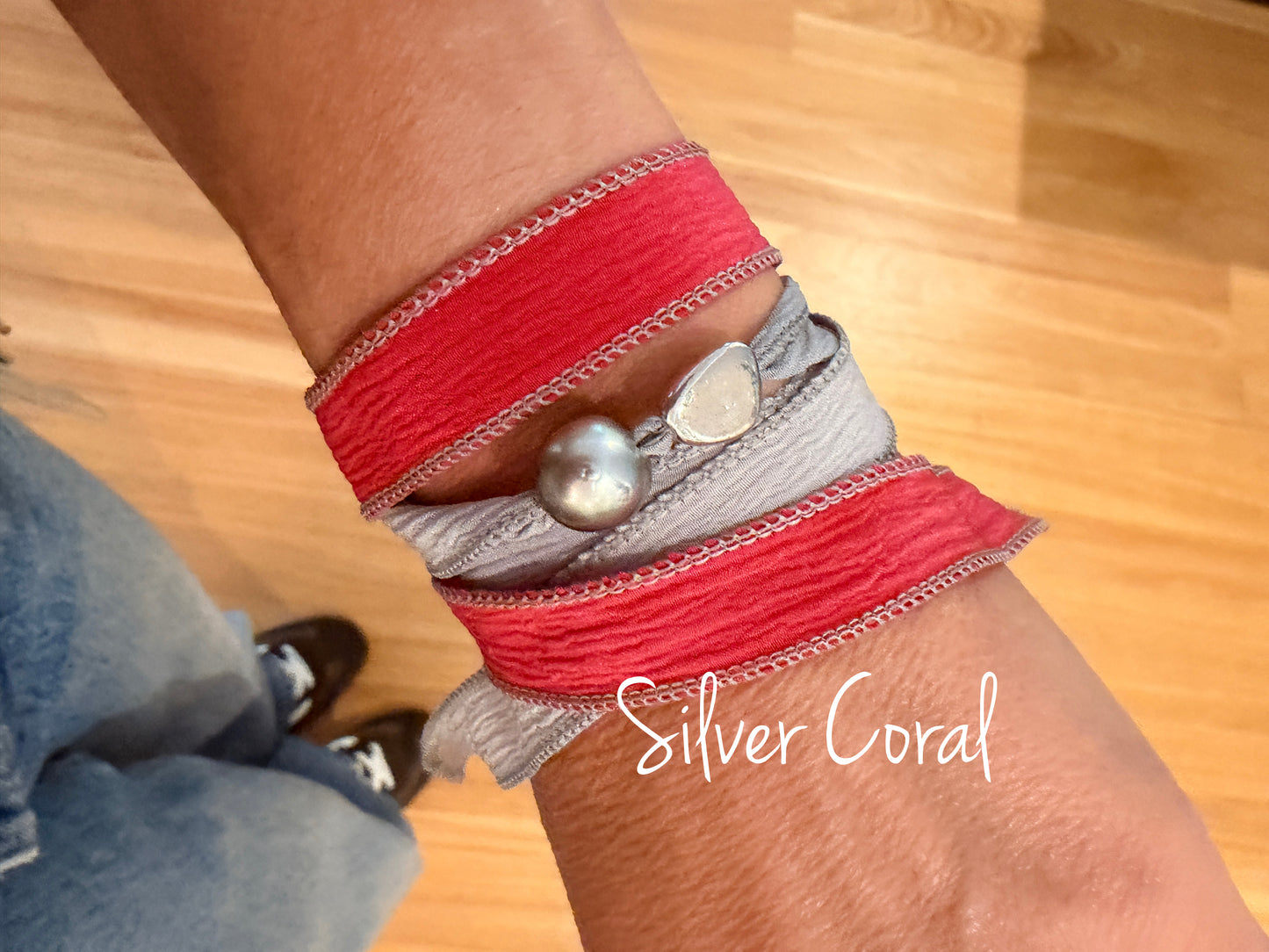 Moana - Tahitian Pearl on Silk Ribbon