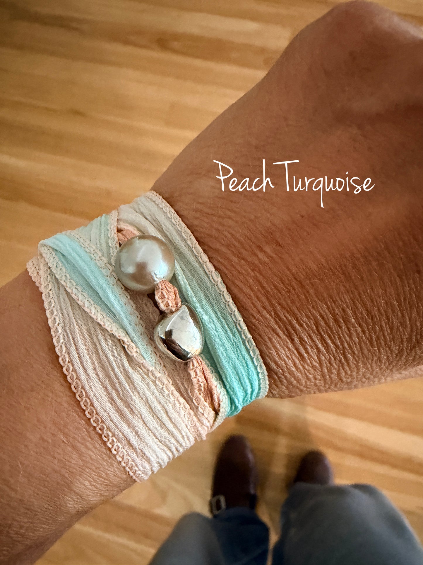Moana - Tahitian Pearl on Silk Ribbon