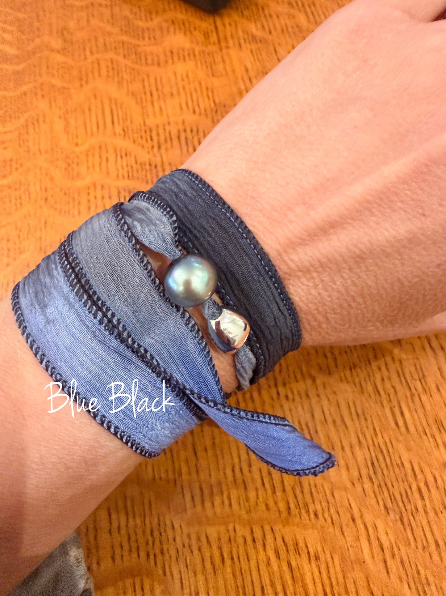 Moana - Tahitian Pearl on Silk Ribbon