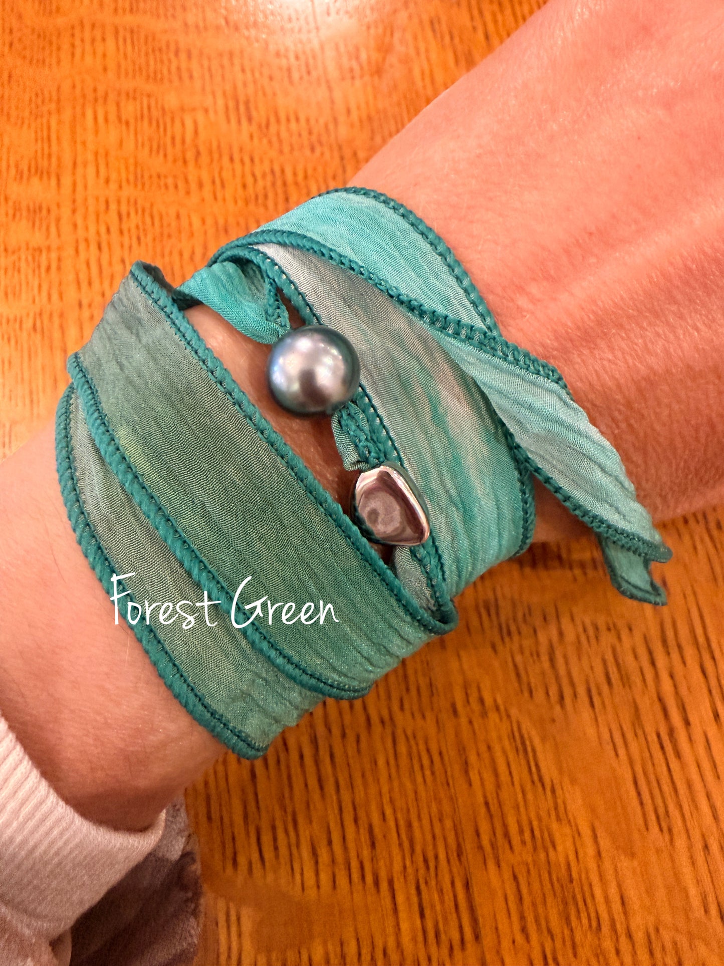 Moana - Tahitian Pearl on Silk Ribbon