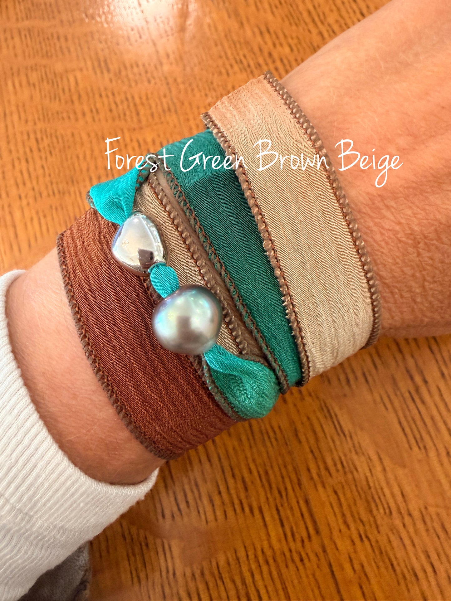 Moana - Tahitian Pearl on Silk Ribbon