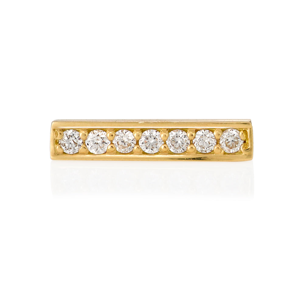 Maxi Bar Earrings - in 18kt Yellow Gold with Diamonds