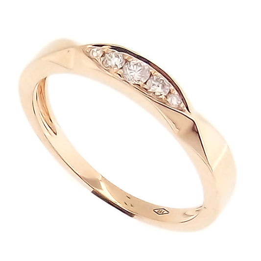 Bari - 18K Rose Gold Twist Marquise Shape Collectors Stack Ring