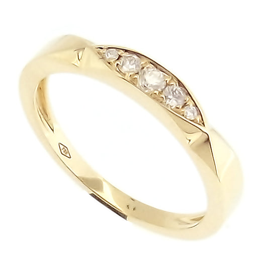 Bari - 18K Yellow Gold Twist Marquise Shape Collectors Stack Ring