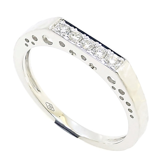Bari - 18K White Gold Diamond Baguette Collectors Ring
